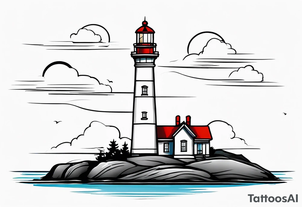 lighthouse tattoo idea