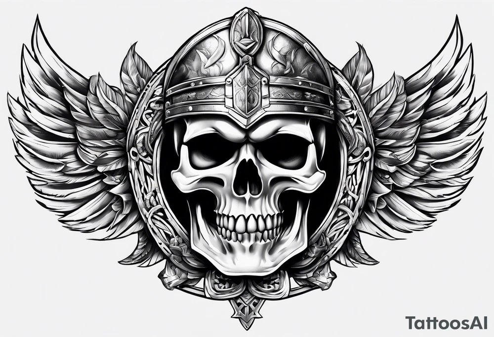 gladiator skull tattoo idea