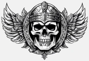 gladiator skull tattoo idea