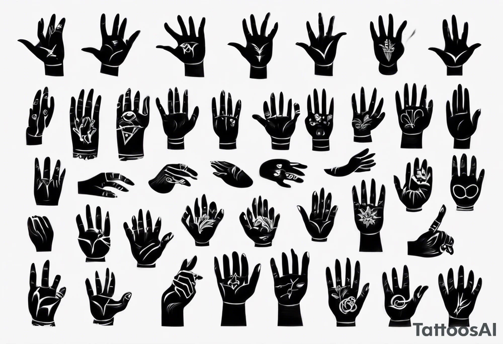 hand acting like a person tattoo idea