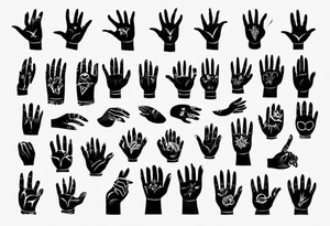 hand acting like a person tattoo idea