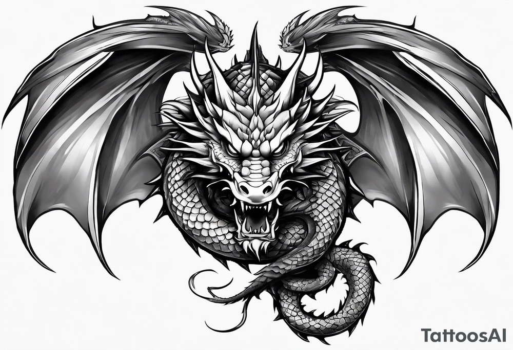 Dragon is wrapped around a sword, back tattto design tattoo idea Dragon is wrapped around a sword, back tattto design tattoo idea