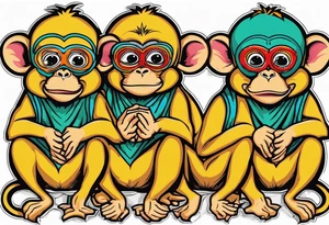 see no evil talk no evil hear no evil monkeys tattoo idea