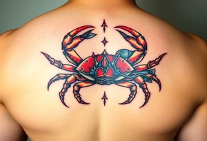 Crab, fish, dragon tattoo idea