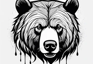 Powerful bear tattoo idea