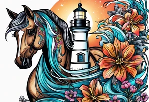 Flowers 
Anchors 
Muscle mustang 
Ocean
Stars 
Lighthouse tattoo idea