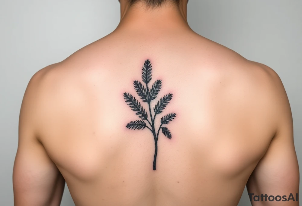 Small firn plant moving clockwise tattoo idea