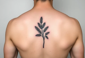 Small firn plant moving clockwise tattoo idea