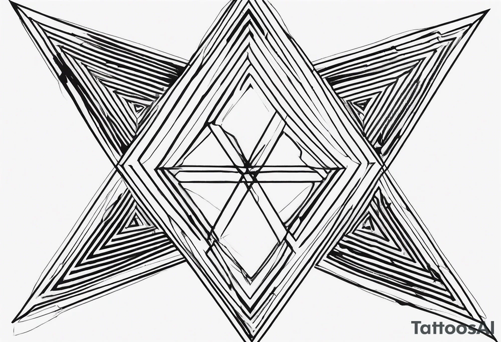 simple triangle tattoo idea