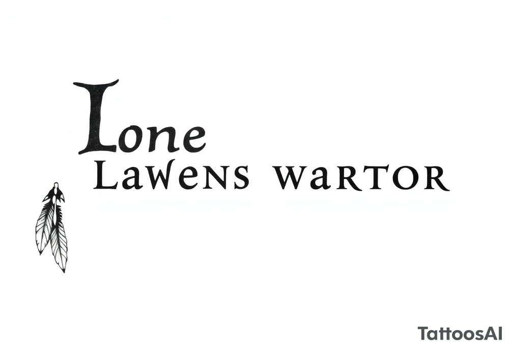 Lone Native American warrior tattoo idea