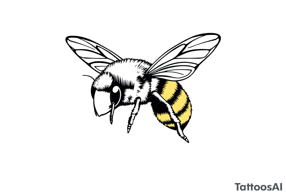 Cartoon bee tattoo idea