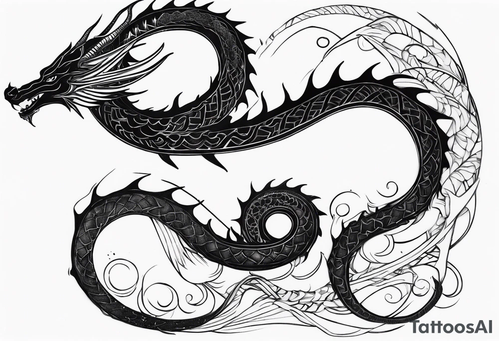 spine tattoo w a dragon tattoo idea