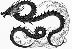 spine tattoo w a dragon tattoo idea