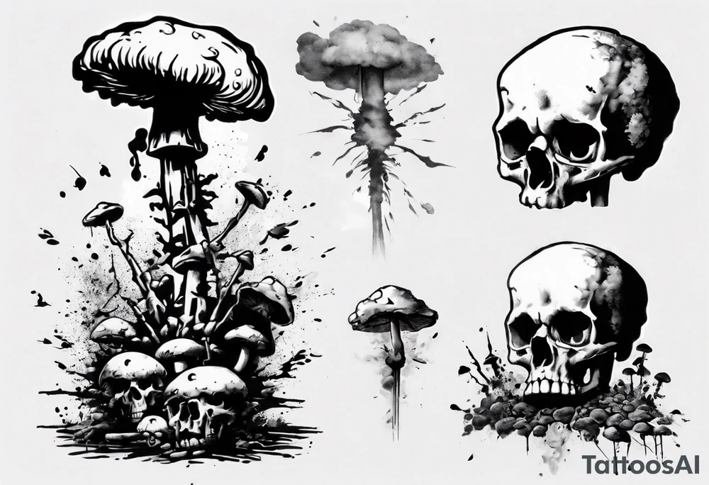 - Oppenheimer
- bomb

- banksy
- skull/ skeleton
- mushroom cloud tattoo idea