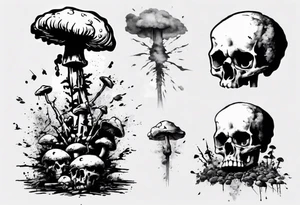 - Oppenheimer
- bomb

- banksy
- skull/ skeleton
- mushroom cloud tattoo idea