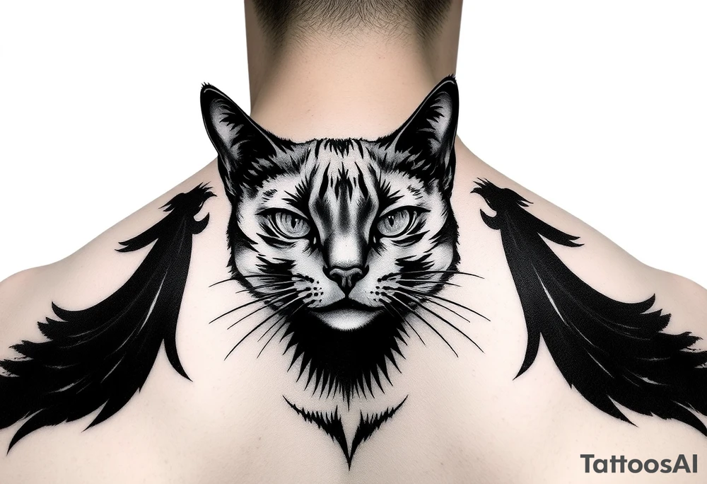 black cat tattoo idea