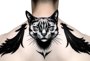 black cat tattoo idea
