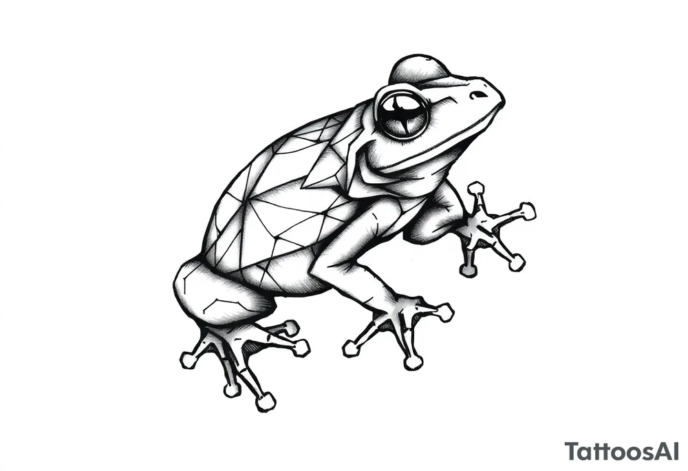 a psychedelic frog tattoo idea