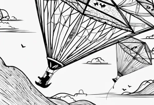 "Go Fly A Kite" spelled out in kite string tattoo idea
