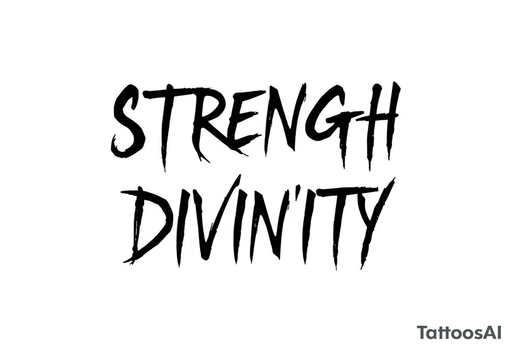 STRENGTH
DIVINITY tattoo idea