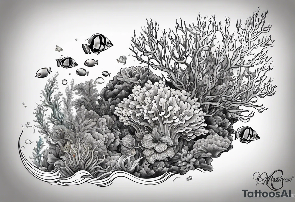 Underwater reef tattoo idea