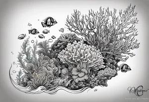 Underwater reef tattoo idea