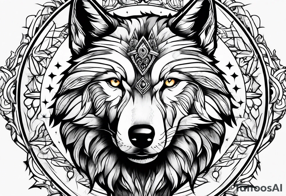 Wolf tattoo idea