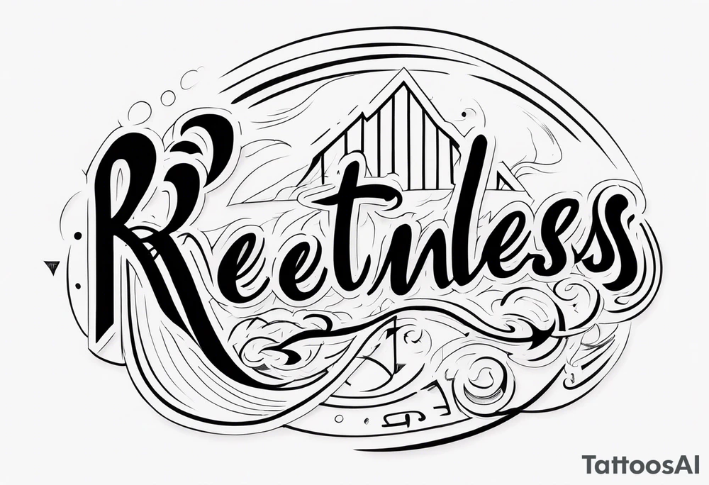 lettering only of the word relentless tattoo idea
