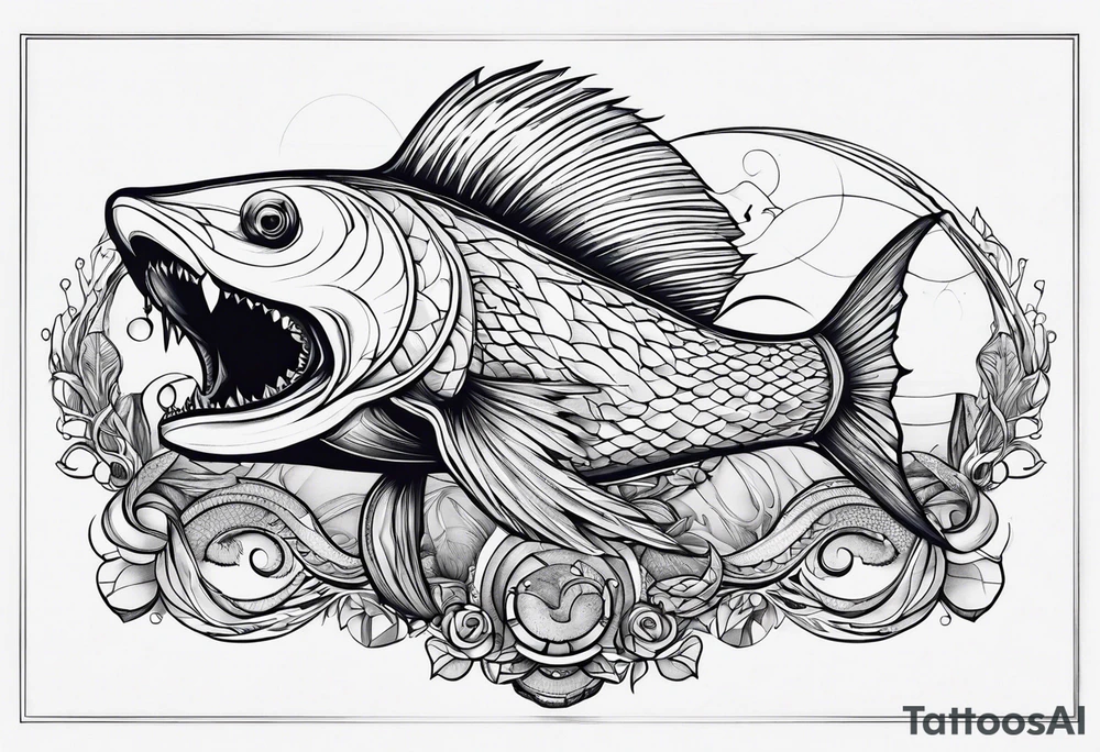 Sea mythick creatures tattoo idea
