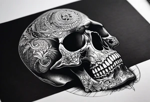 skull on arm tattoo idea