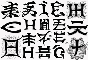 combining the letters E and H tattoo idea