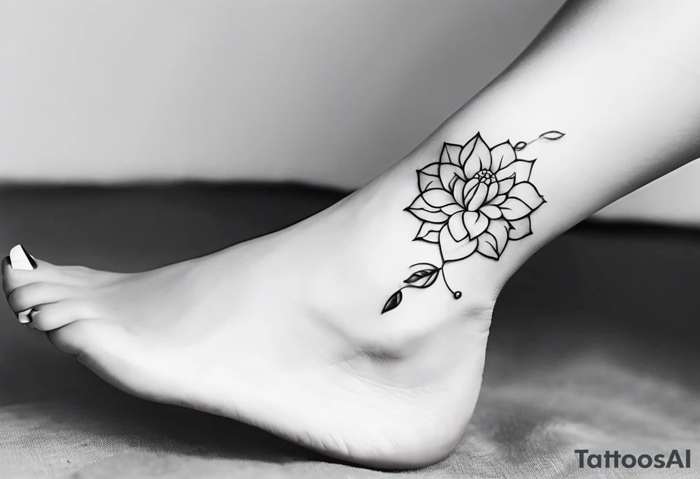 realistic feminine ankle bracelet tattoo tattoo idea