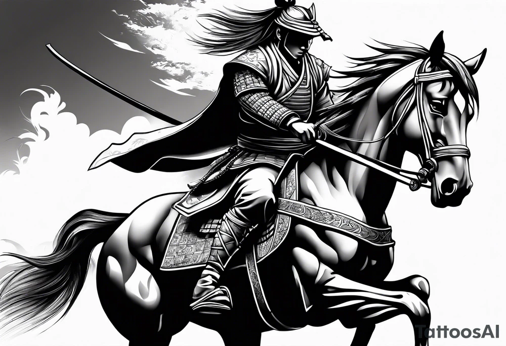 Horse samurai tattoo idea