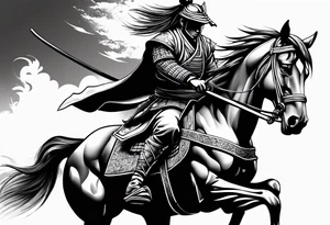 Horse samurai tattoo idea