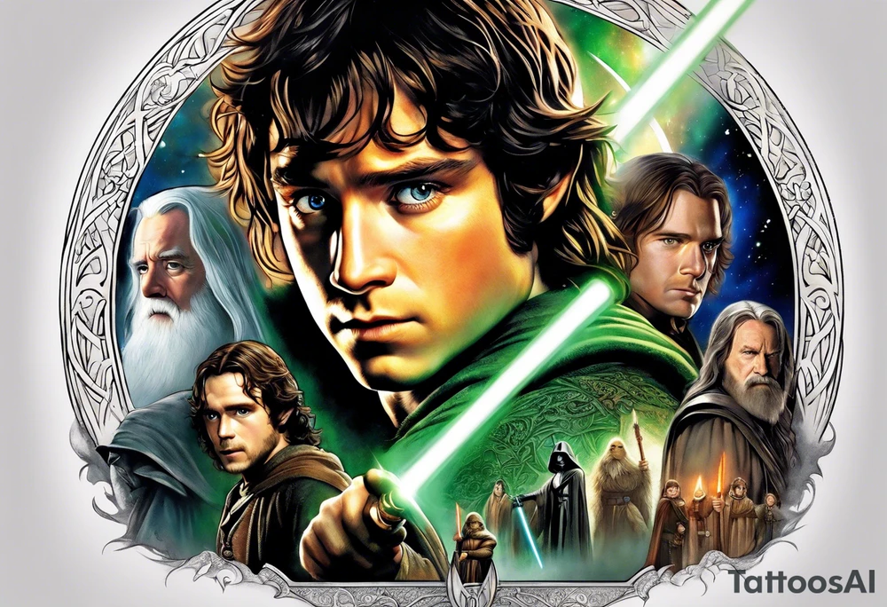 Lord of the rings, star wars tattoo idea