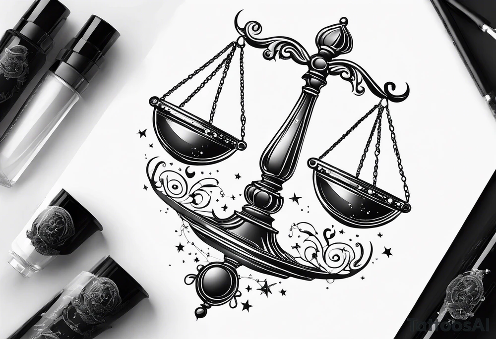 Libra constellation tattoo idea