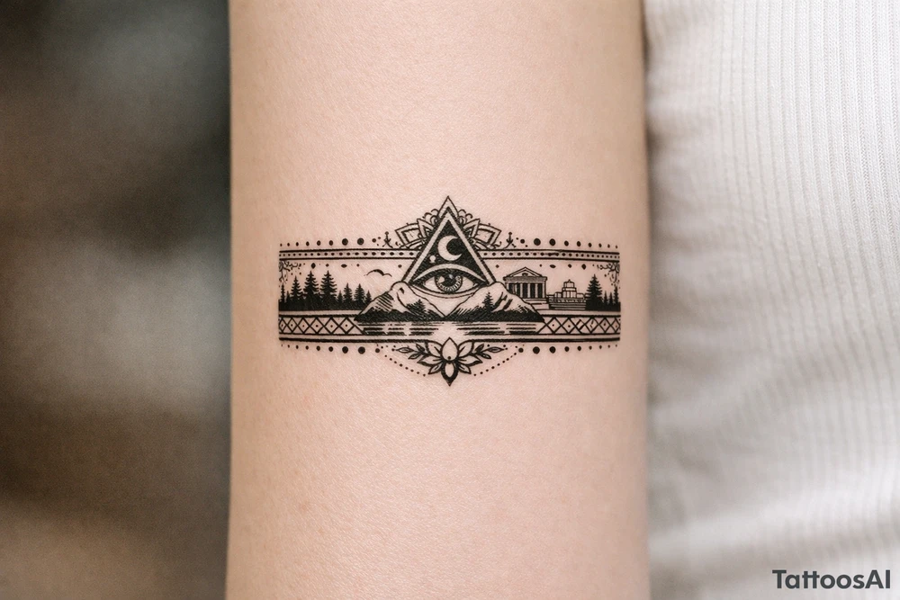 combine all the ideas that I have added to Favorites into one larger armband. tattoo idea