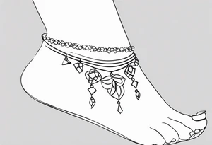 feminine ankle bracelet tattoo tattoo idea