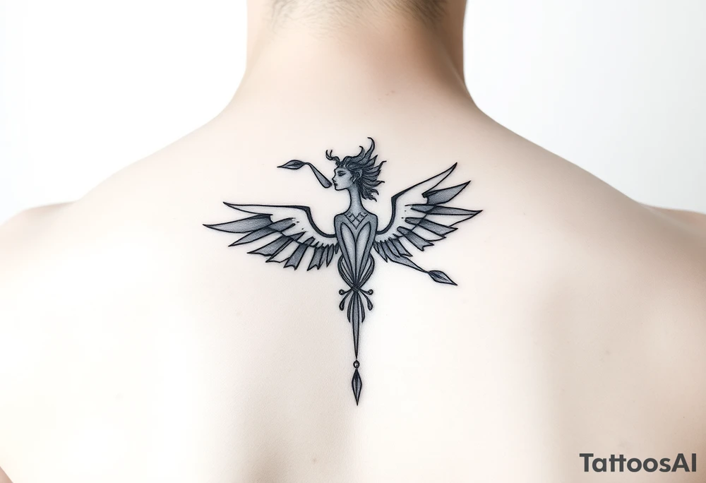 Aquarius theme elegant and feminine small tattoo idea