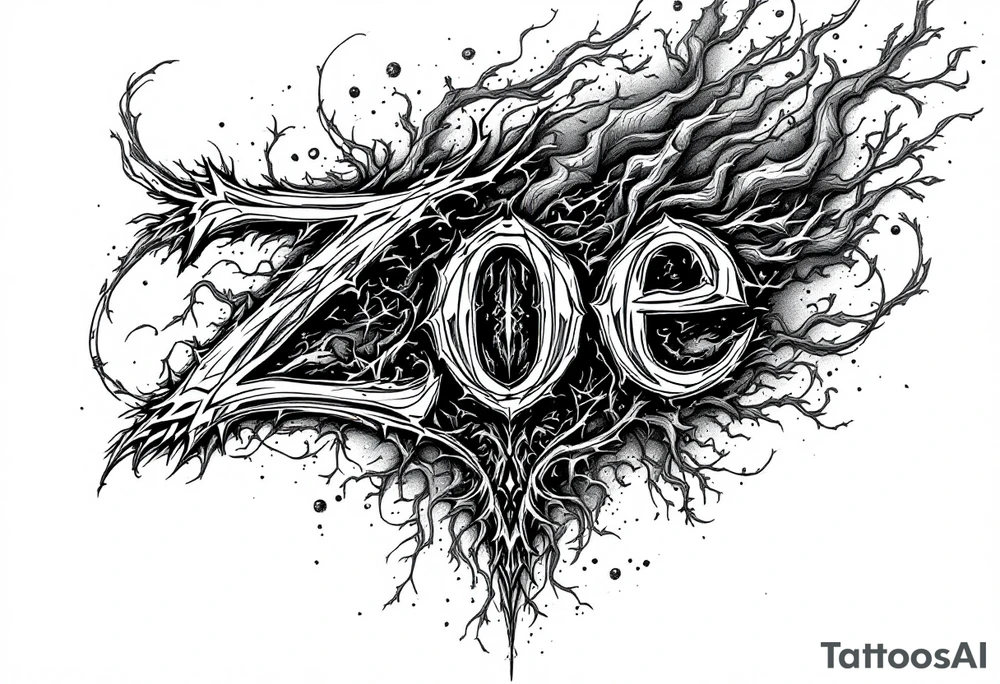 About zoe name tattoo idea