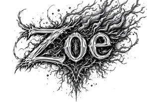 About zoe name tattoo idea