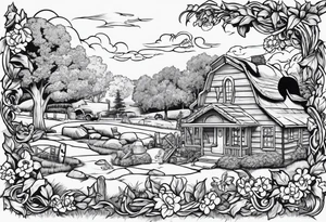 Jesus Christ
Is jackhammering Mickey Mouse in the doo-doo hole
With a lawn dart as Garth Brooks gives birth to something
Resembling a cheddar cheese log with almonds on Santa Claus's tummy-tum tattoo idea