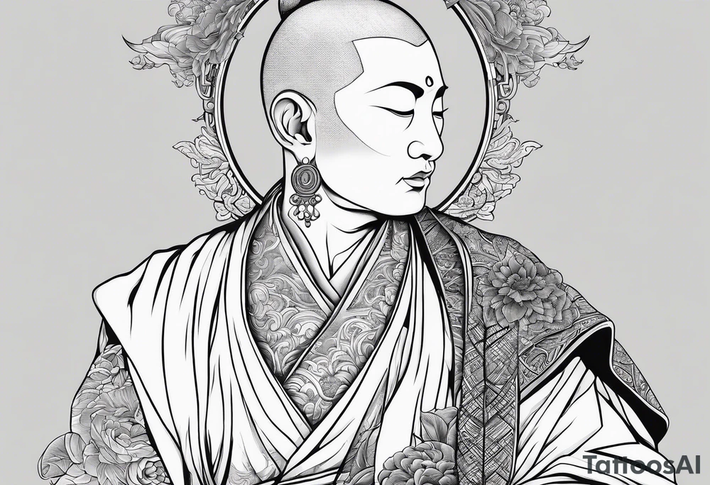 Zen Monk tattoo idea
