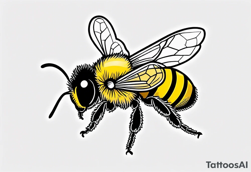 Small bee, not real tattoo idea