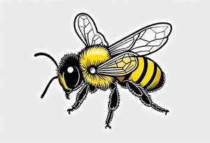 Small bee, not real tattoo idea