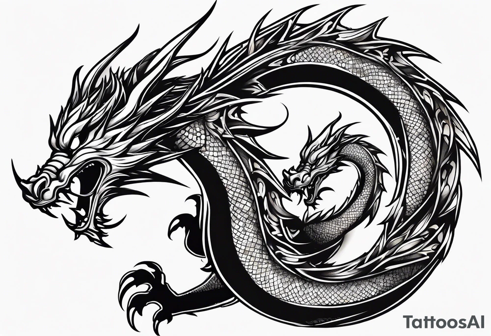 simple dragon tattoo idea