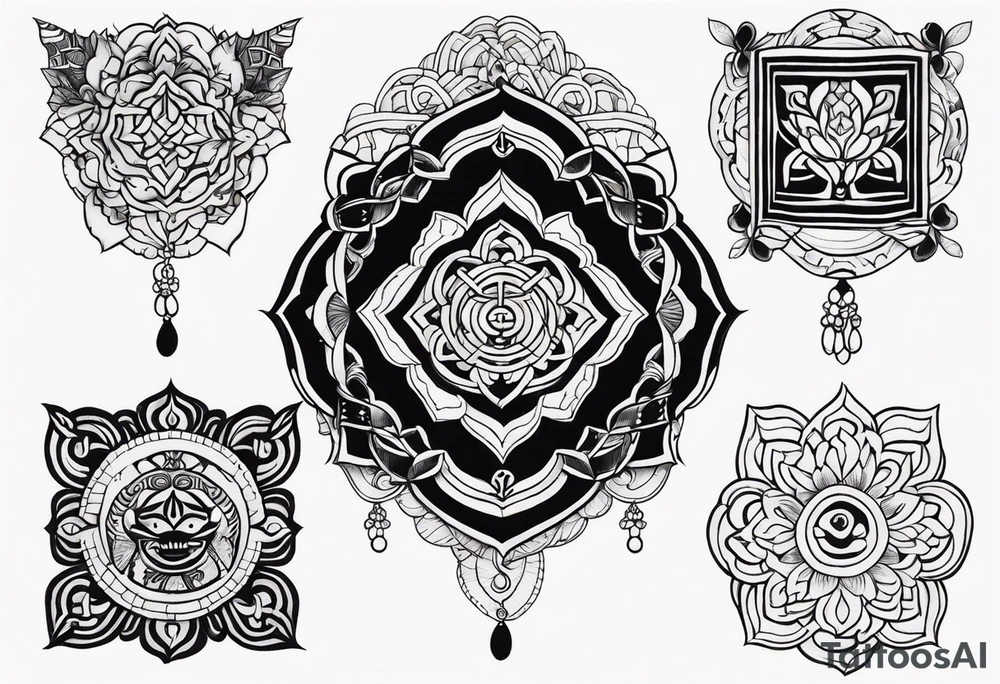 asian inspired simple tattoo idea