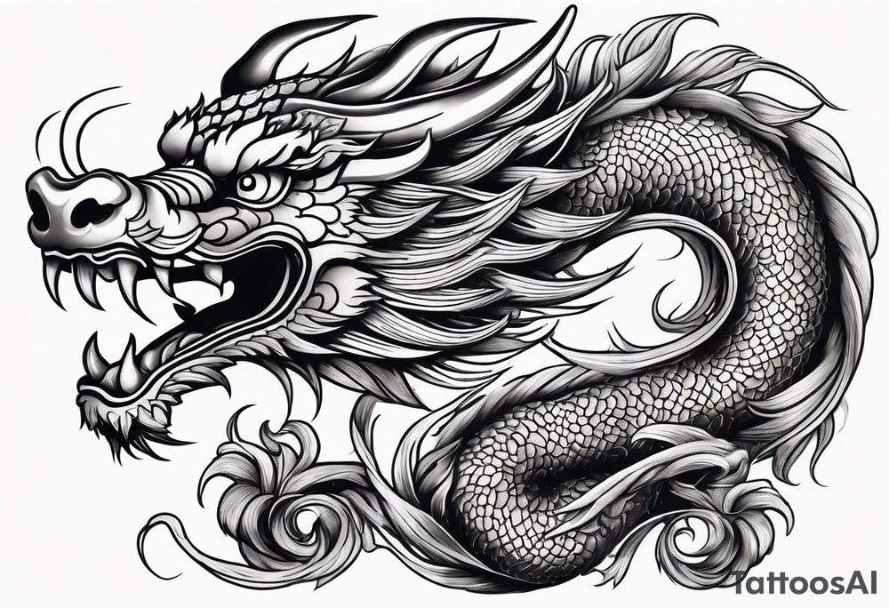 Animal Head: Chinese Dragon tattoo idea