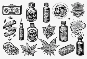 drugs and money tattoo idea