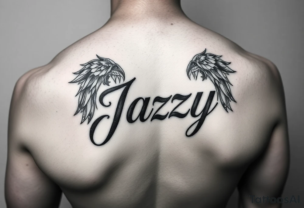 remembrance of a deceased bestfriend with the name Jazy incorporated tattoo idea
